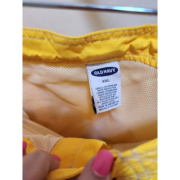 Old Navy Mens XXL Yellow & Green Swim Trunks Summer Boardshorts Vacation Resort - Picture 9 of 15